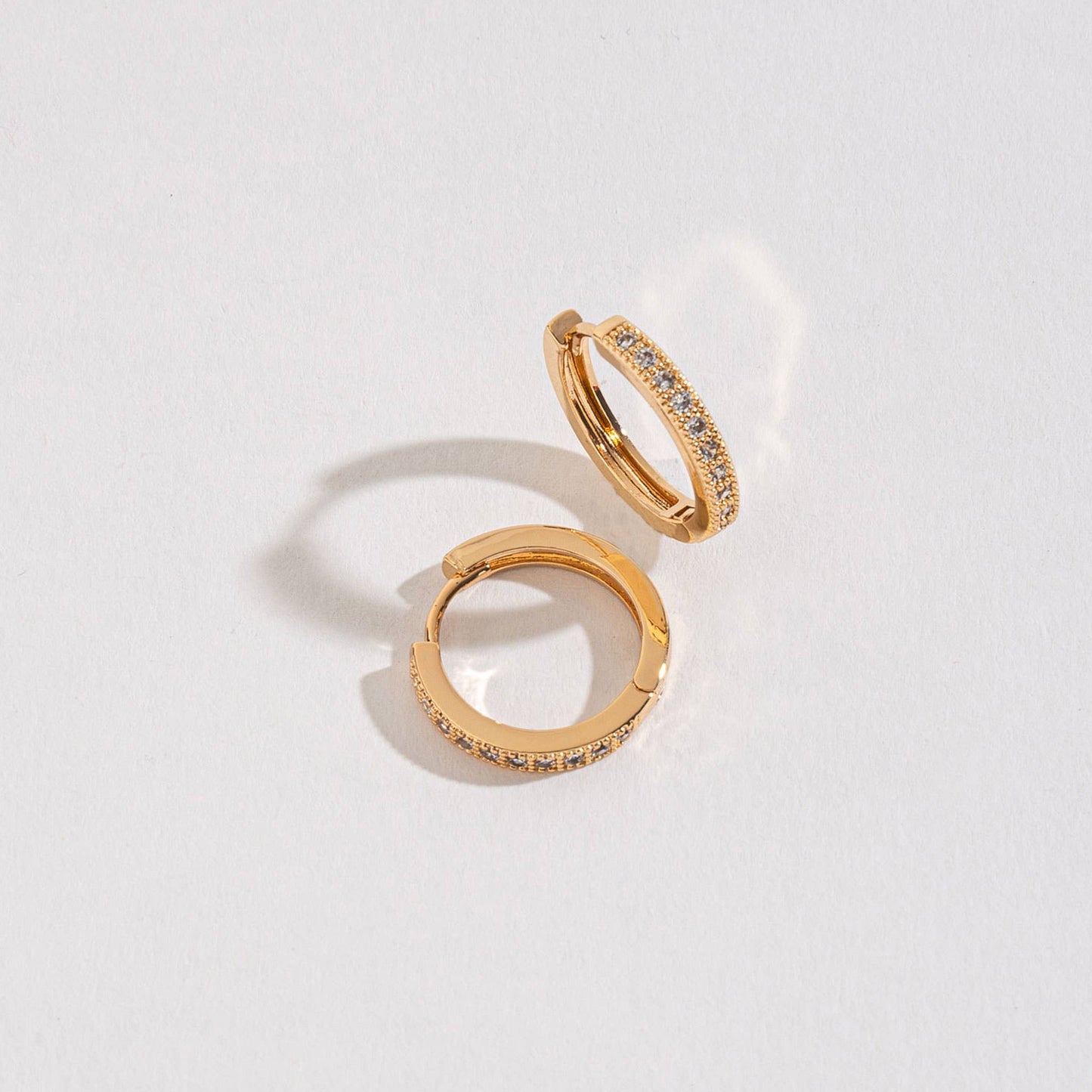 Pave Hoop Earrings