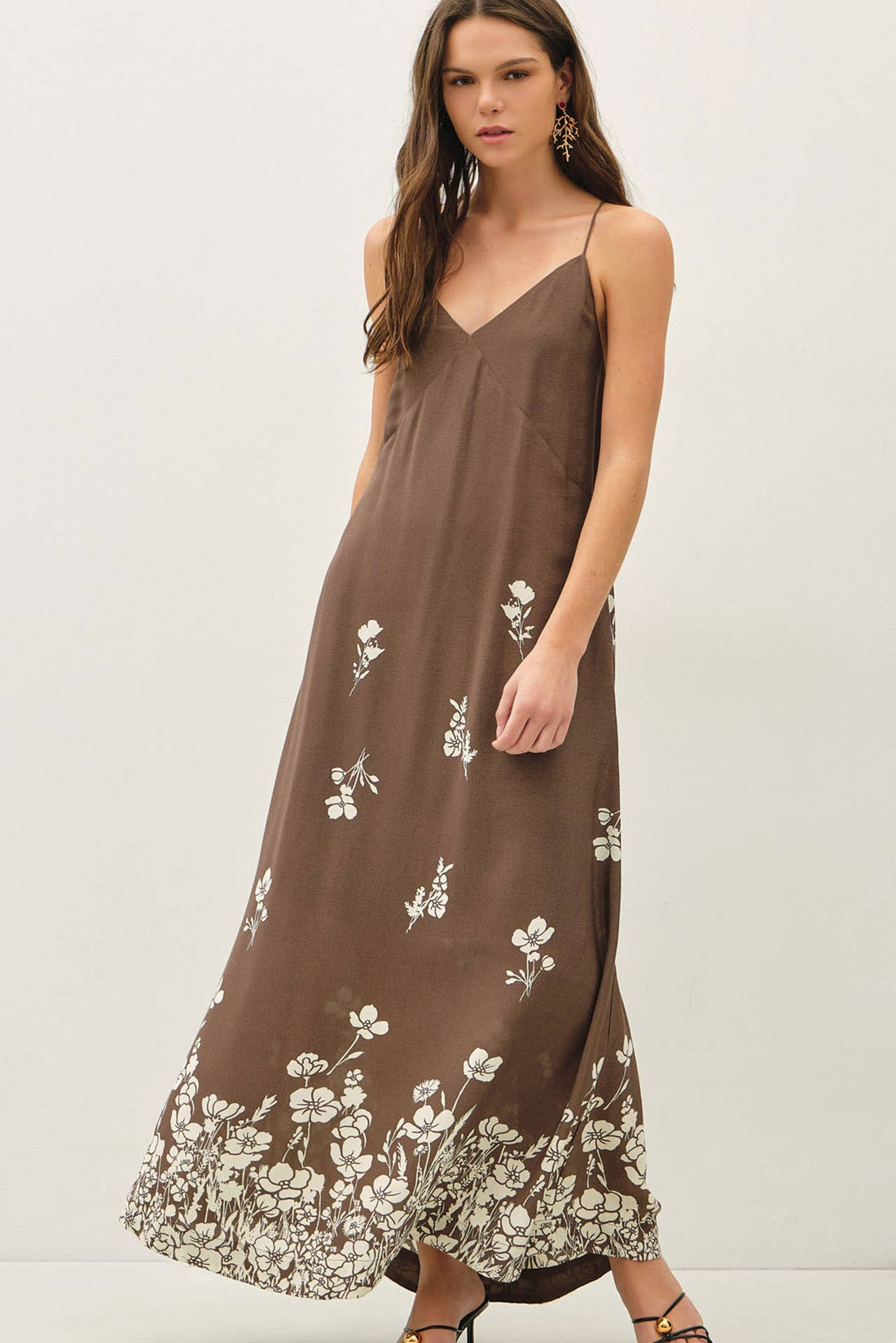 Cocoa Bloom Maxi Dress