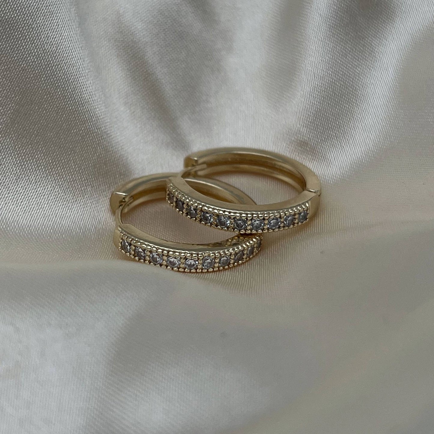 Pave Hoop Earrings