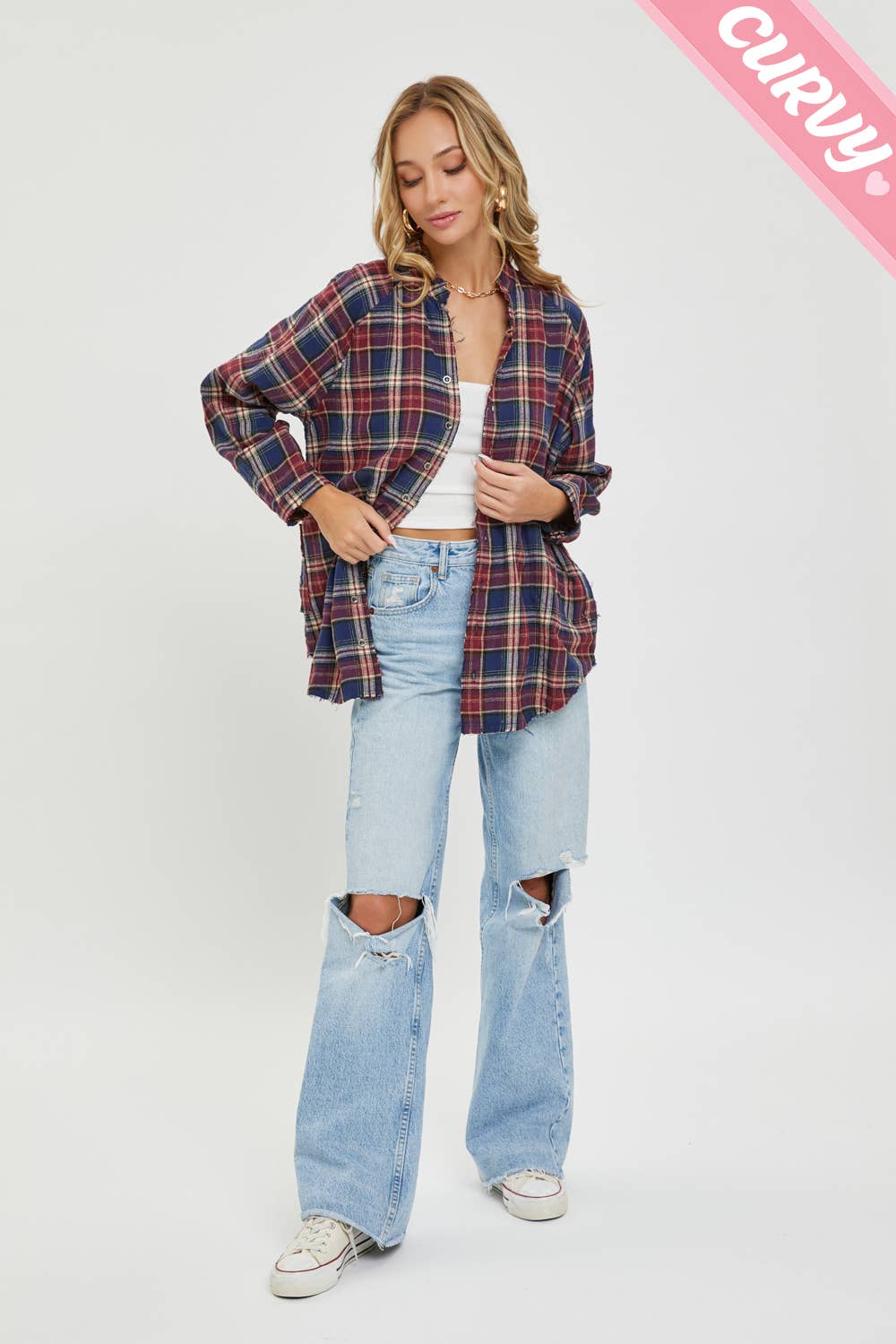PLAID SHIRTS PLUS SIZE
