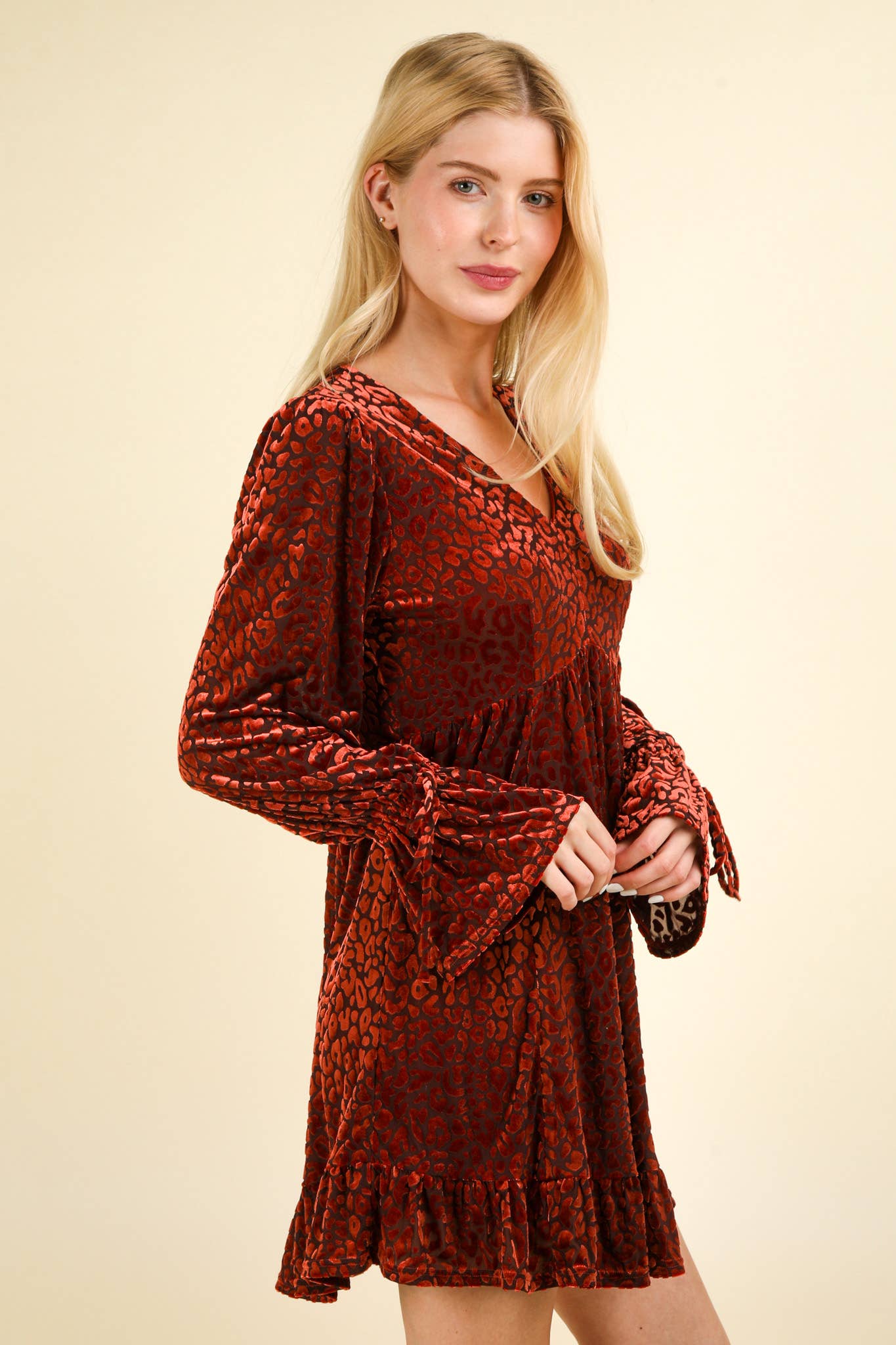 Leopard Velvet Dress