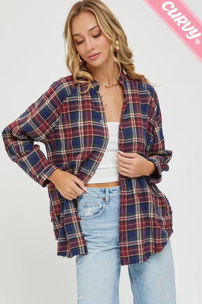 PLAID SHIRTS PLUS SIZE