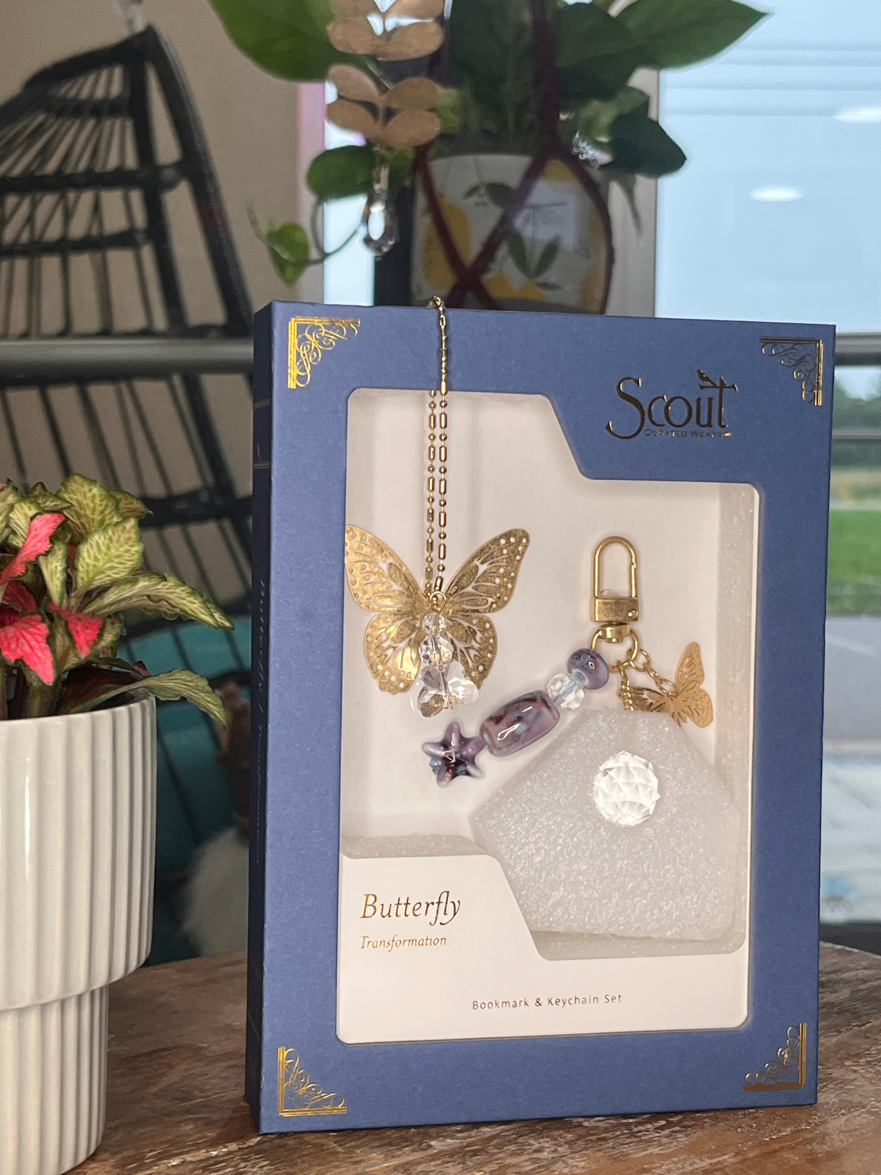Butterfly-Transformation  Bookmark/Keychain Set