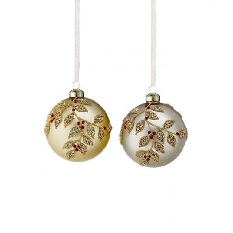Beaded Leaves Ornament