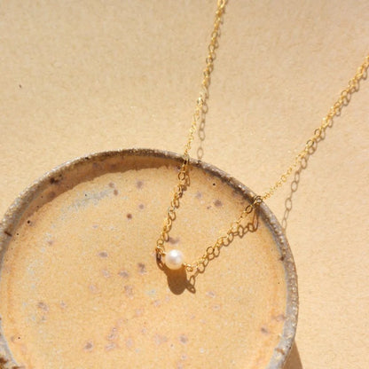 Mini Pearl Necklace-16"