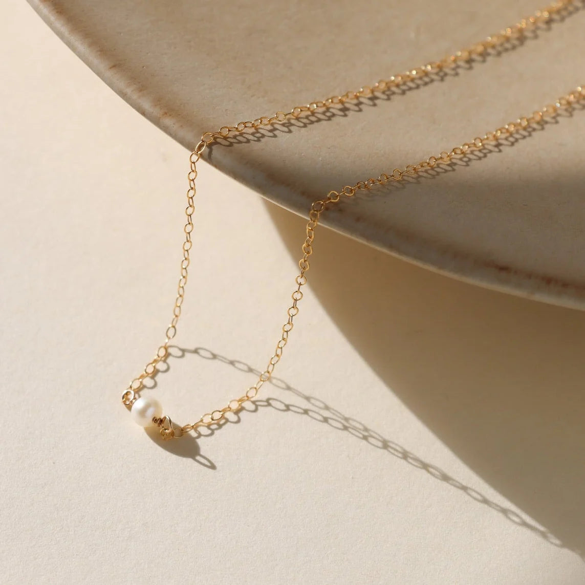 Mini Pearl Necklace-16"