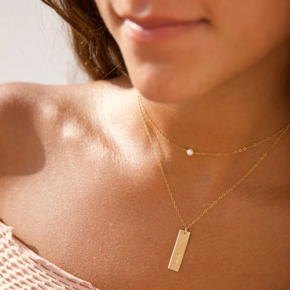 Mini Pearl Necklace-16"