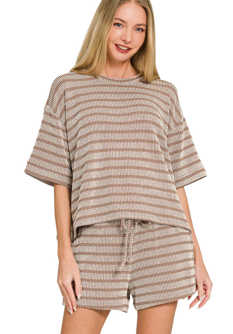 Striped Ribbed Loungewear