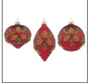 Holly Leaves with Berries Ornament