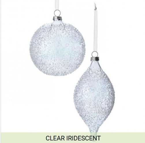 Beaded Glitter Glass Ball
