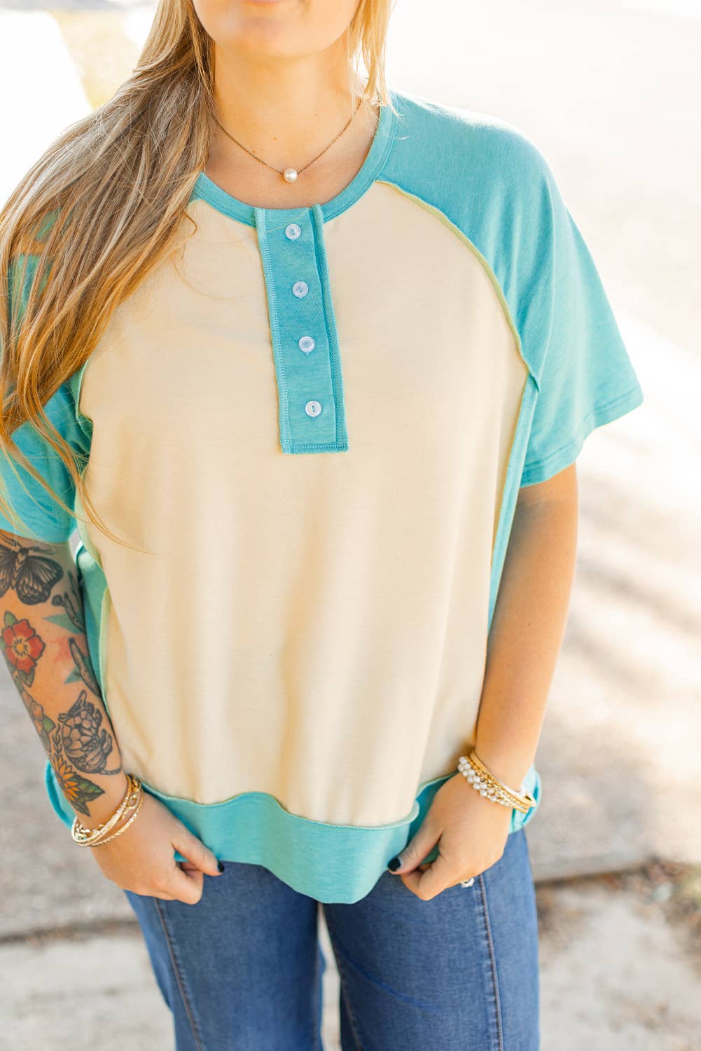 Colorblock T-Shirt (Curvy)