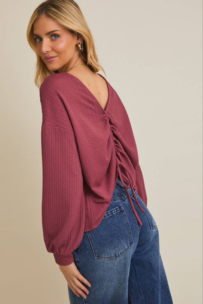Ruching Long Sleeve