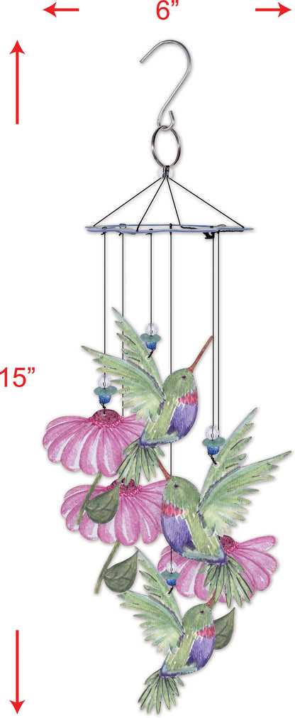 Coneflower/Hummingbird Wind Chime