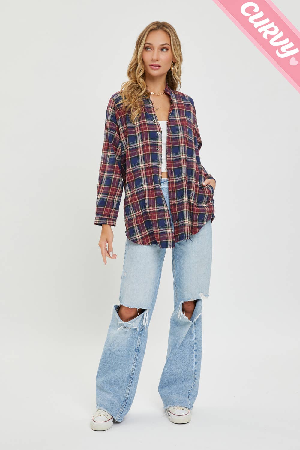 PLAID SHIRTS PLUS SIZE