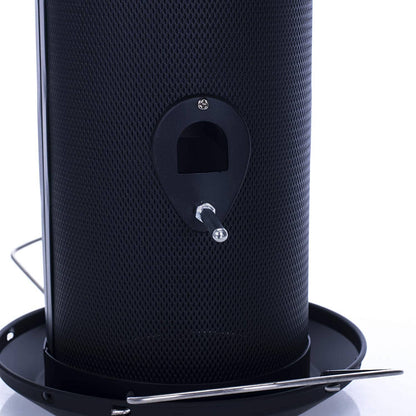 Matte Black Mesh Metal Bird Feeder