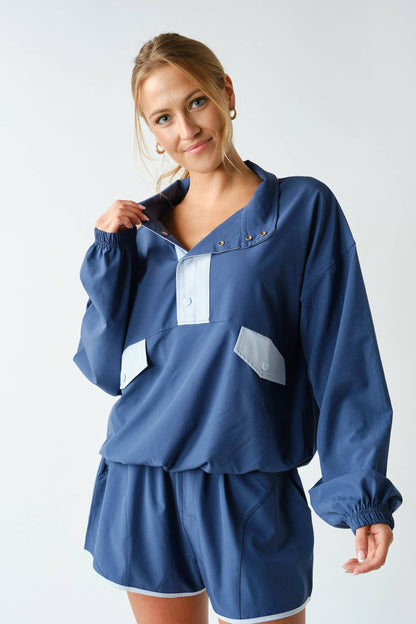Color-Block Windbreaker Set