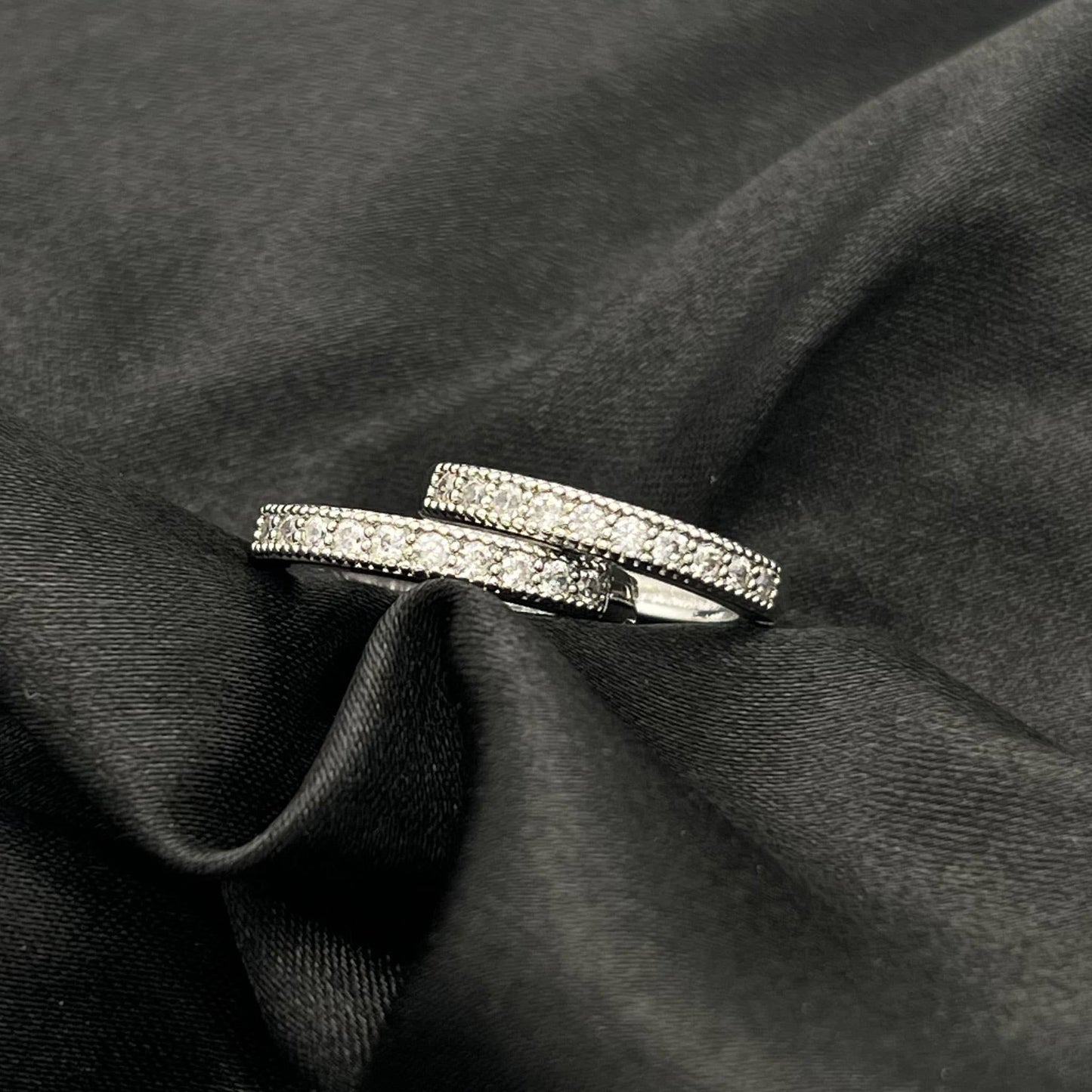 Pave Hoop Earrings
