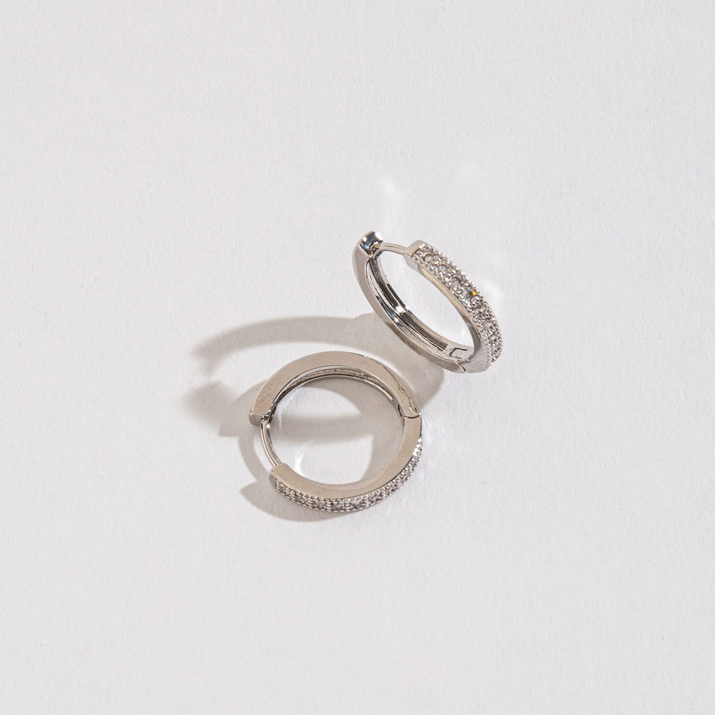Pave Hoop Earrings