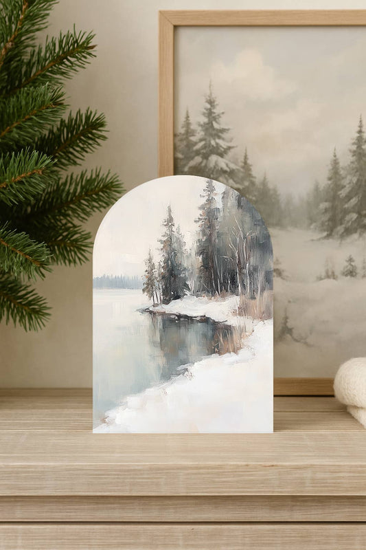 Snowy Forest Arch Wall Art