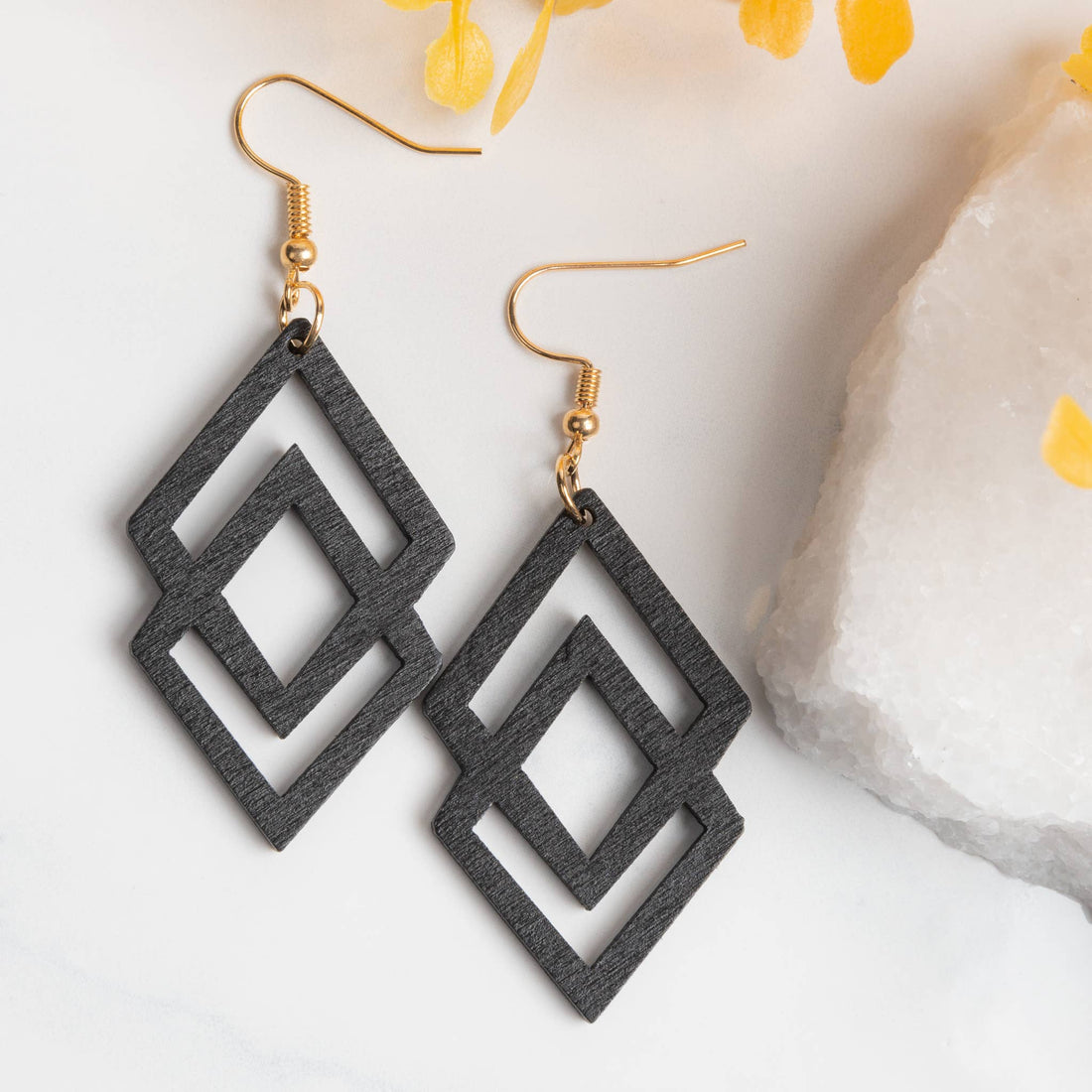 Samira Diamond Wood Earrings