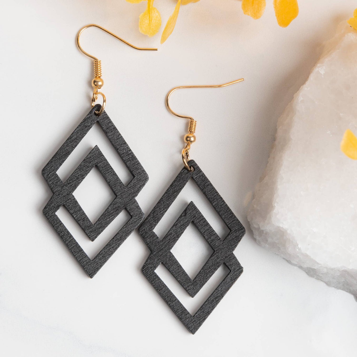 Samira Diamond Wood Earrings