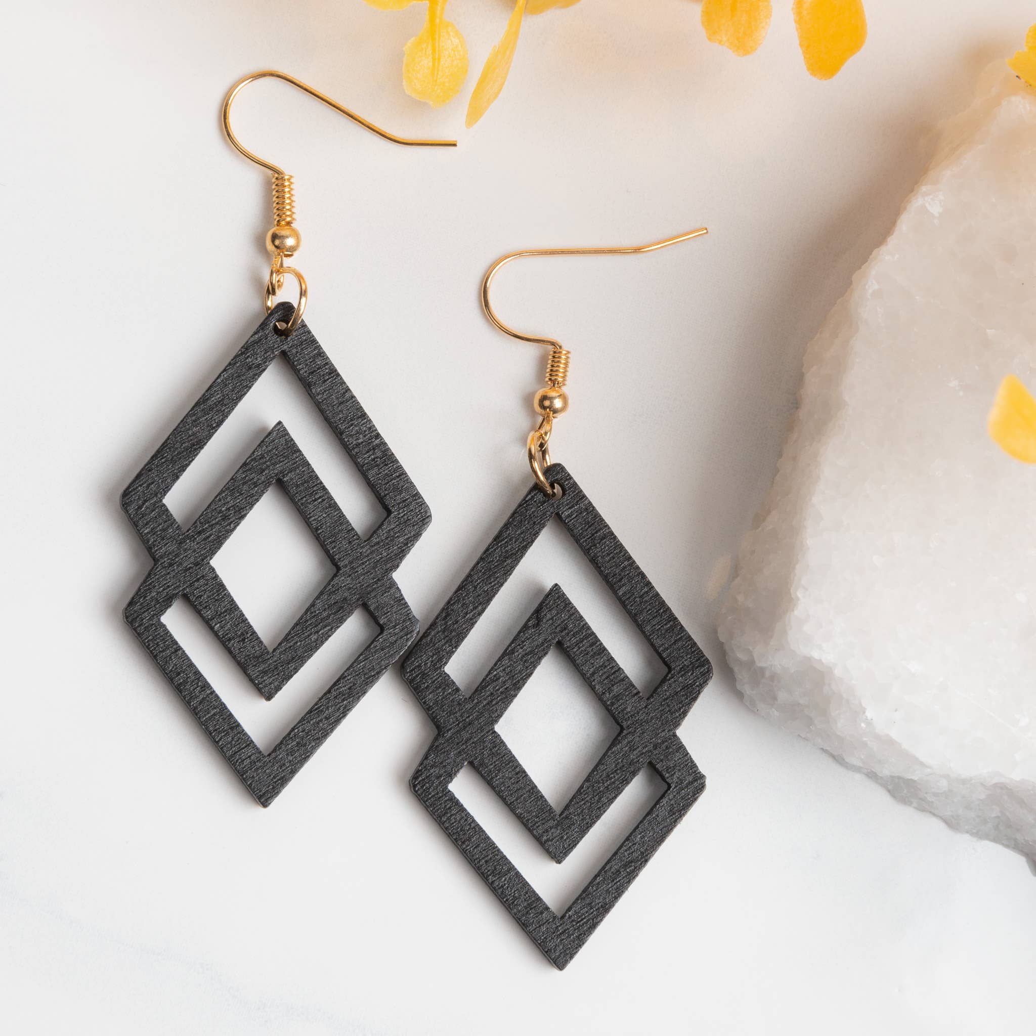 Samira Diamond Wood Earrings