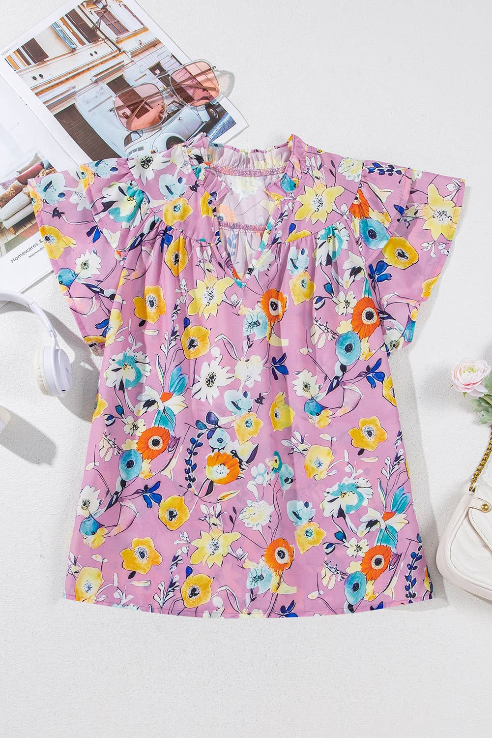Floral Flutter Top