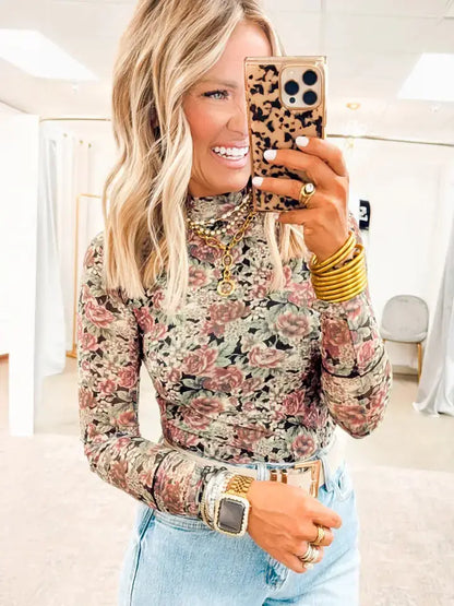 Retro Mock Neck Top