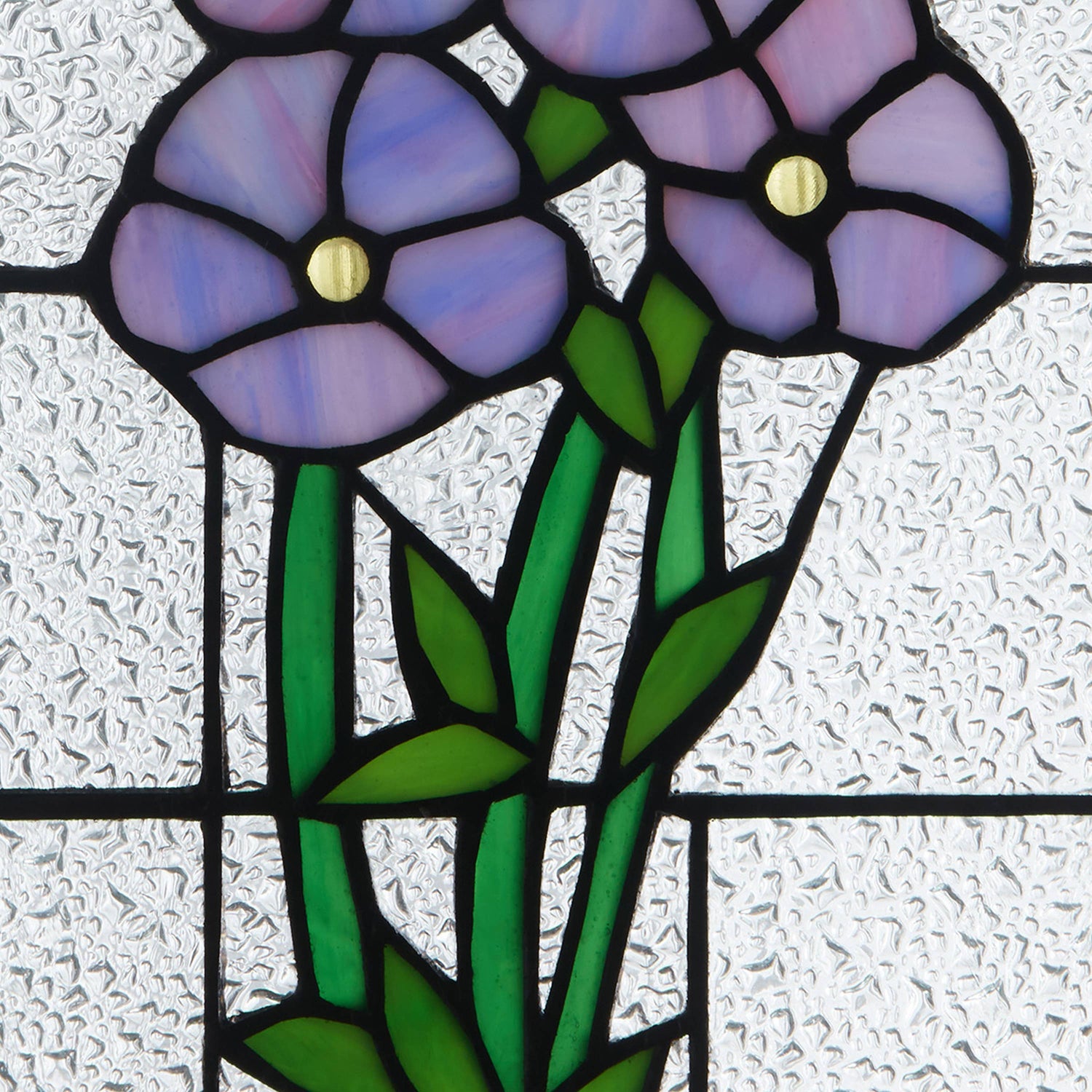 Forget Me Not Stained Glass Panel
