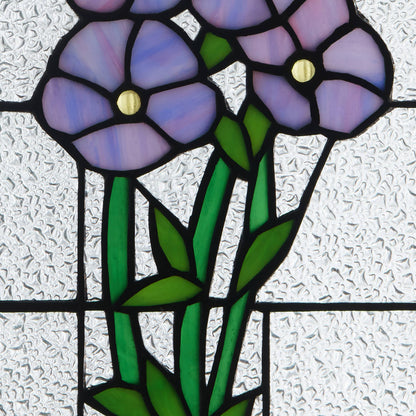 Forget Me Not Stained Glass Panel