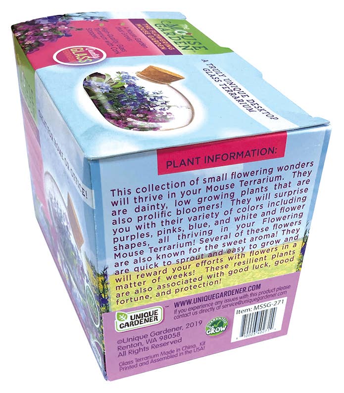 Flowering Mouse Glass Terrarium