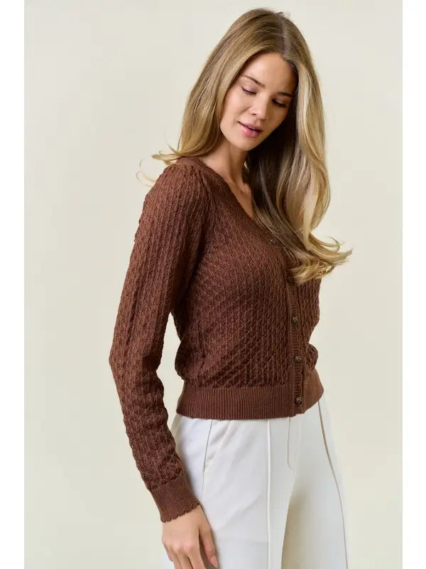 Pointelle Cardigan