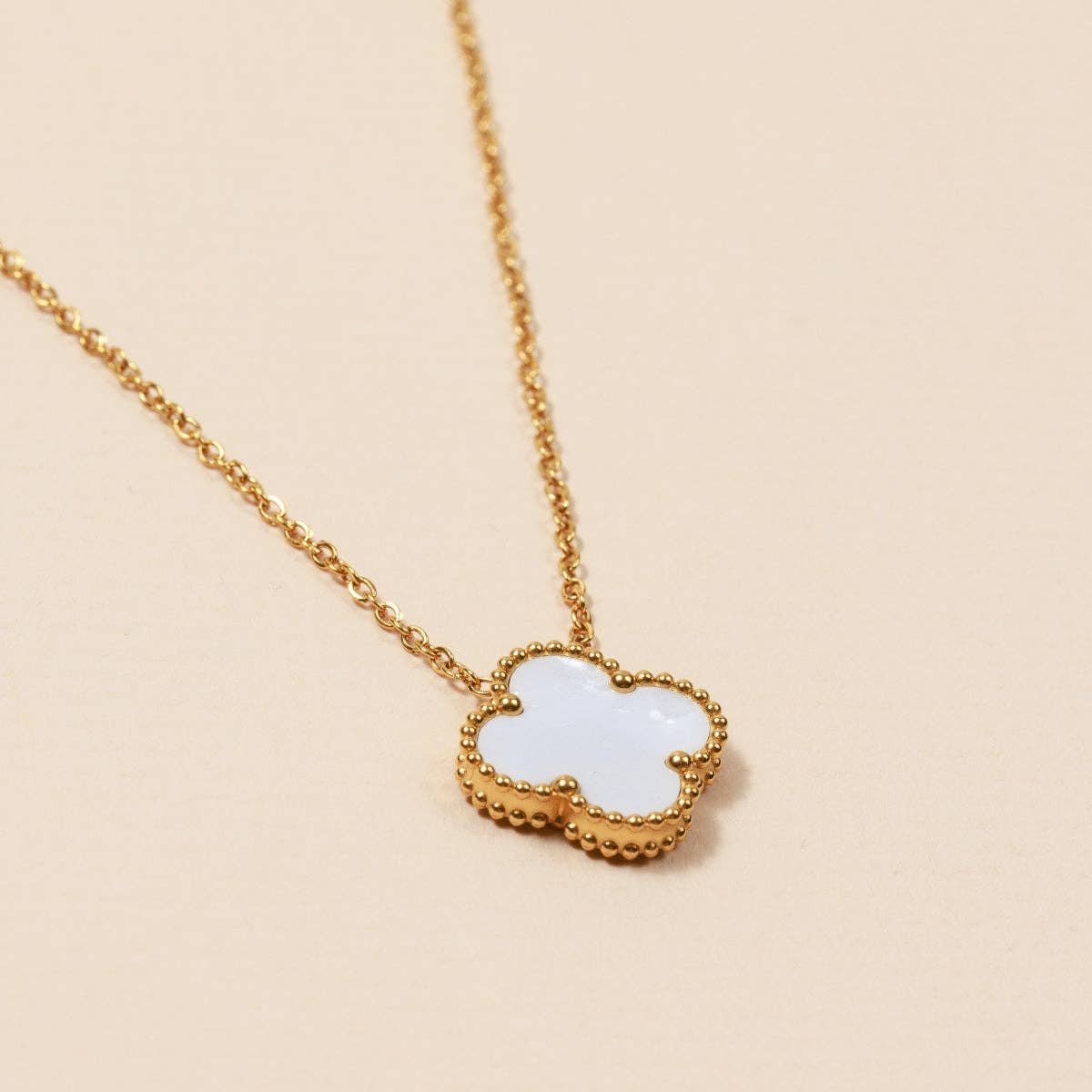 Floral Charm 18K Gold-Plated Stainless Steel | Necklace