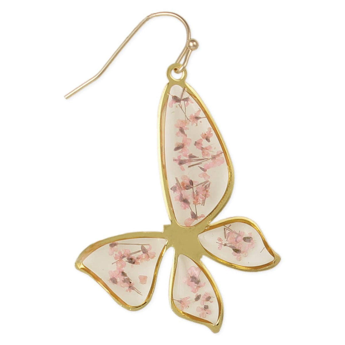 Butterfly Pressed Floral Earrings