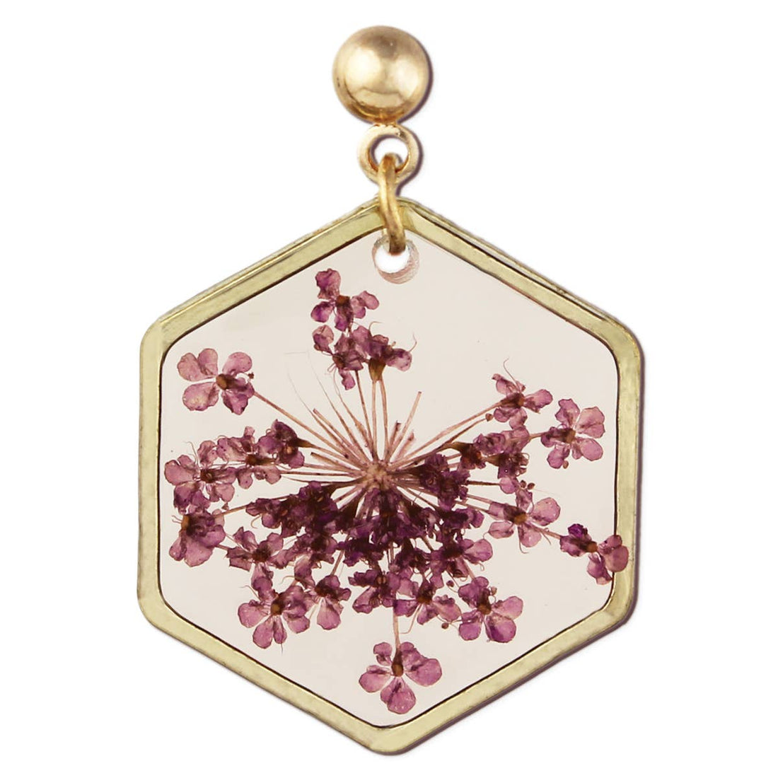 Blush Pressed Floral Earrings