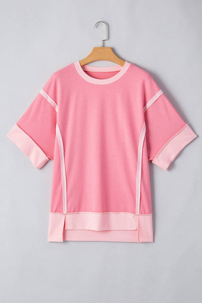 Two Toned Pink Tee (Curvy)
