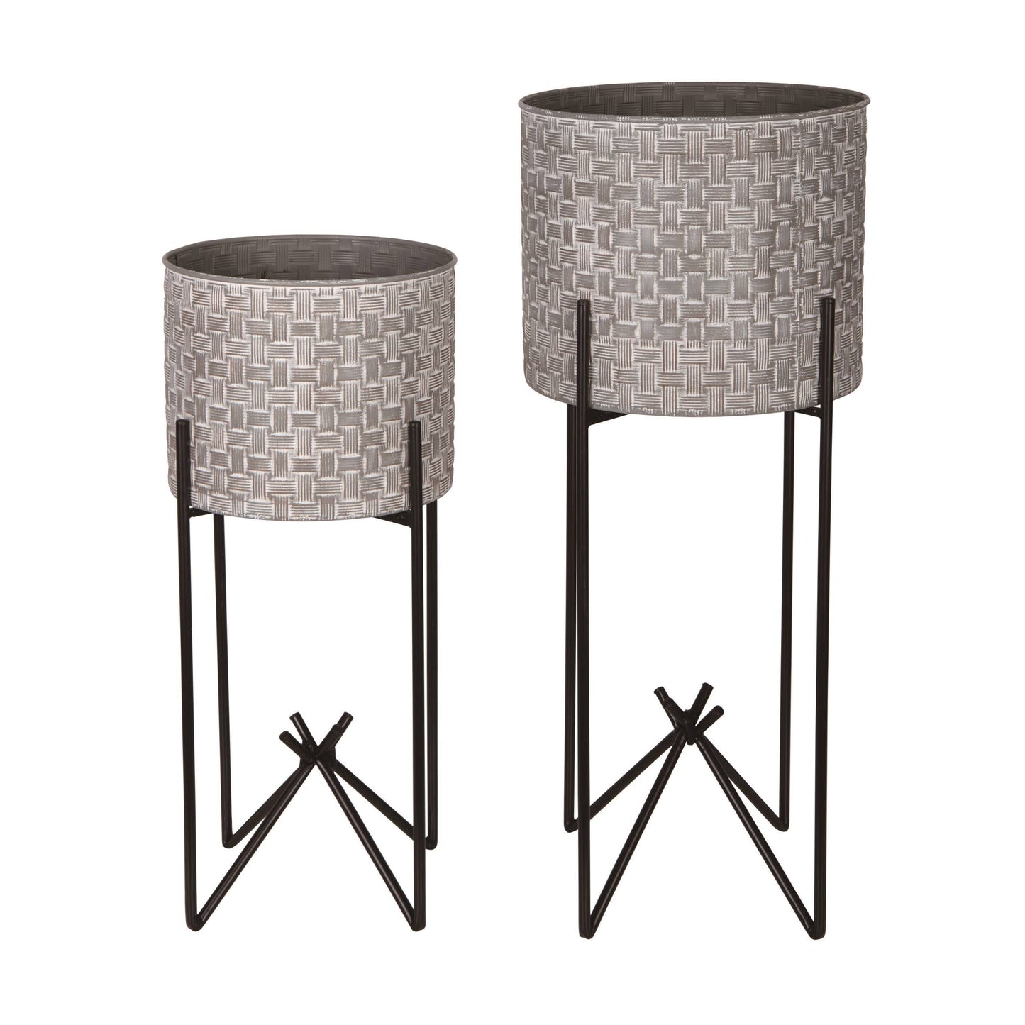 Metal Bucket Plant Stand