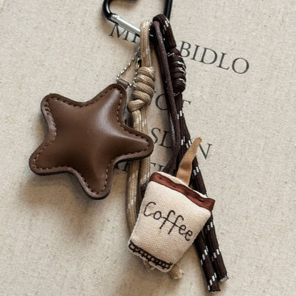 Vintage Star Pendant Keychain Bag Charm 6W10BBC350