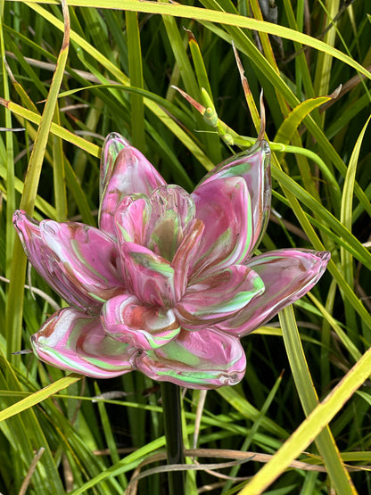 Flower Art Glass Stake