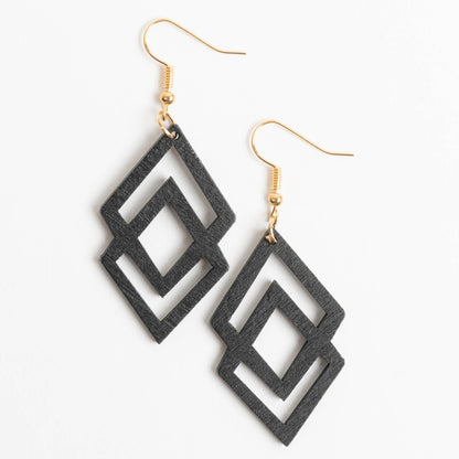 Samira Diamond Wood Earrings