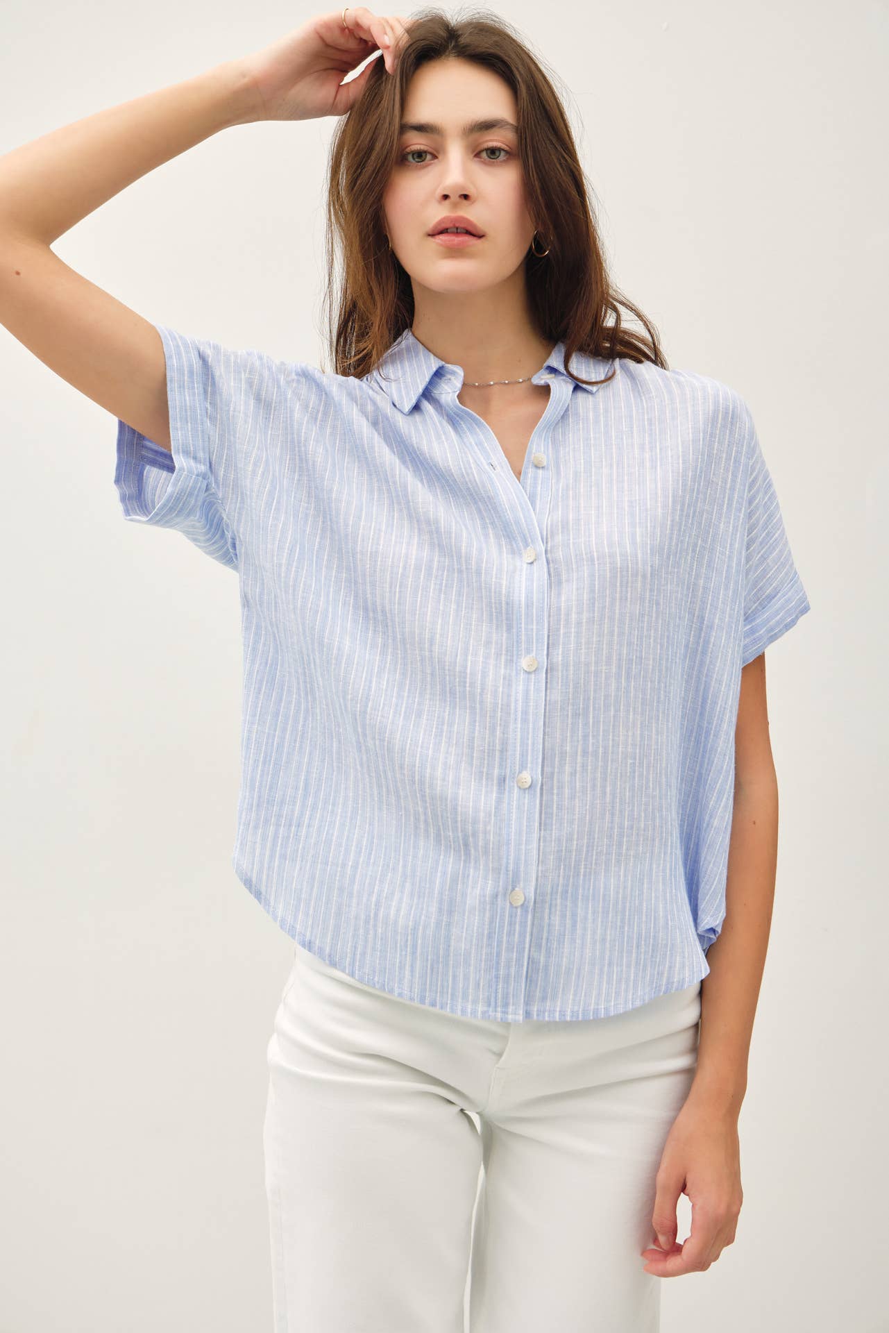 Stripe Linen Tee