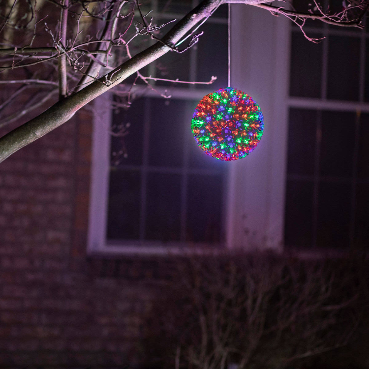 Alpine Corporation Twinkling Sphere with Red, Green and Blue