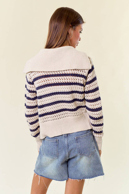 Harbor Stripe Knit Jacket
