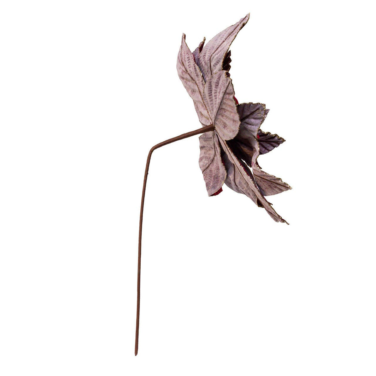 Ruby Red Velvet Poinsettia Stem