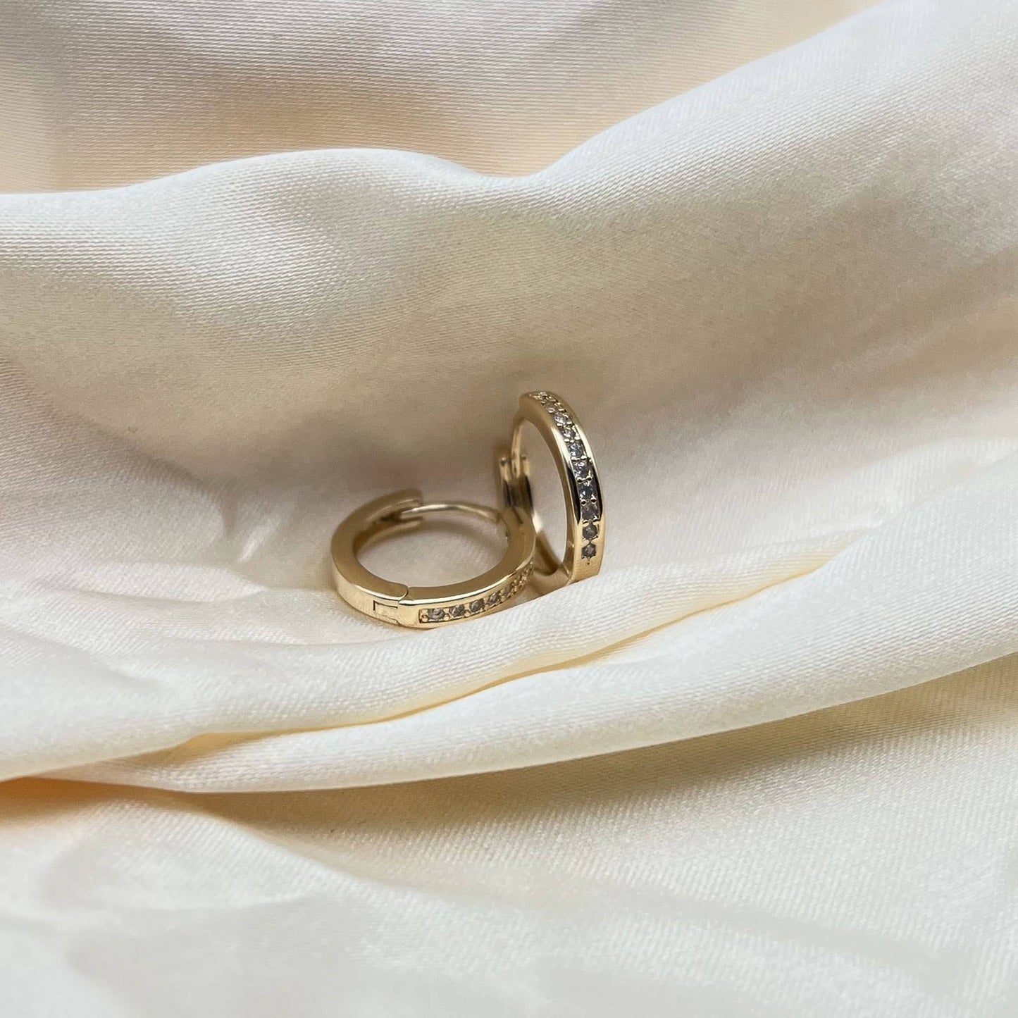 Pave Hoop Earrings
