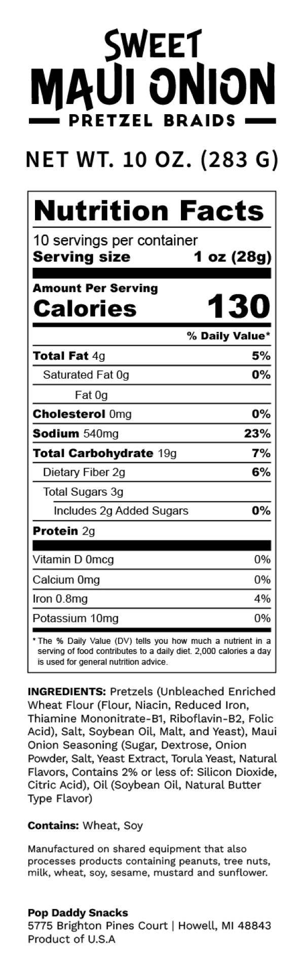 Sweet Maui Onion Pretzels