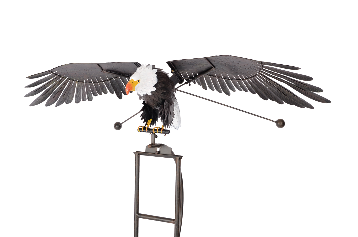 Big Rustic Metal Flying Eagle Balancing Garden Stake