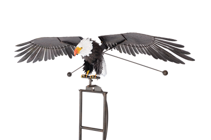 Big Rustic Metal Flying Eagle Balancing Garden Stake