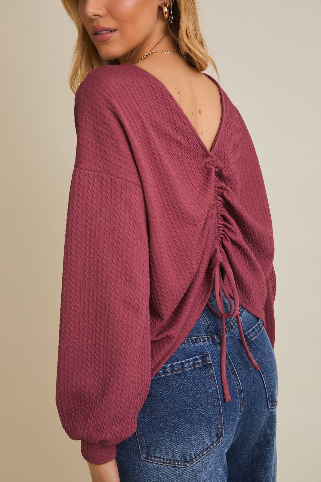 Ruching Long Sleeve