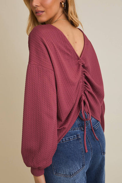 Ruching Long Sleeve